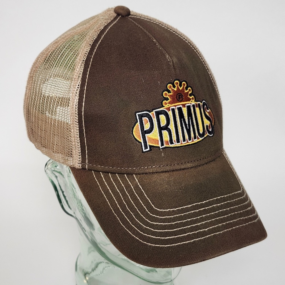 Vintage 90s Primus Brown Album Concert Tour Trucker Hat Embroidered Grunge Rock
